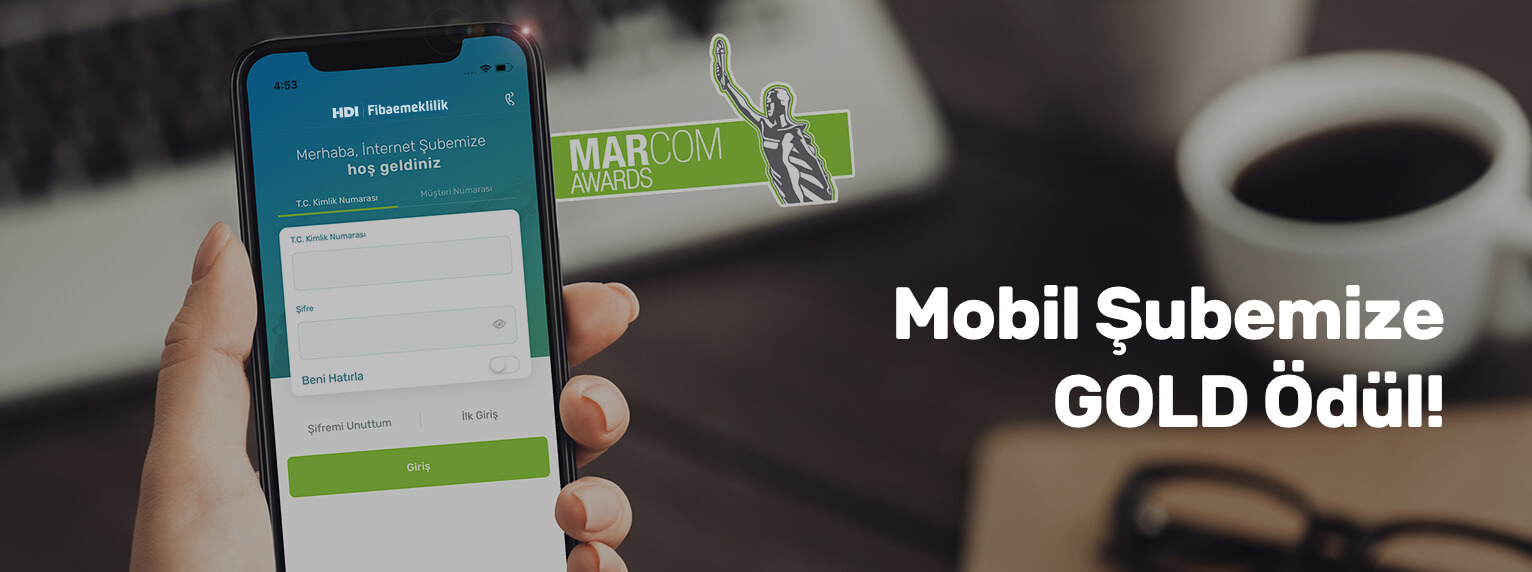 Mobil Şubemize MarCom’dan GOLD Ödül!