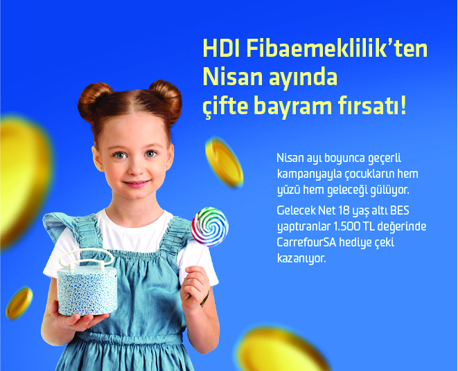 Nisan ayı boyunca çocukları için Gelecek Net 18 yaş altı BES başlatanlara CarrefourSA çeki hediye!​