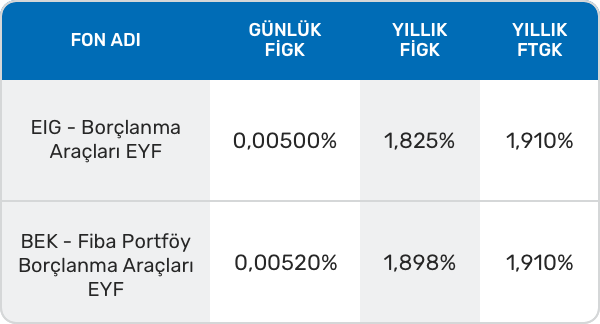 Borçlanma Araçları Emeklilik Yatırım Fonları